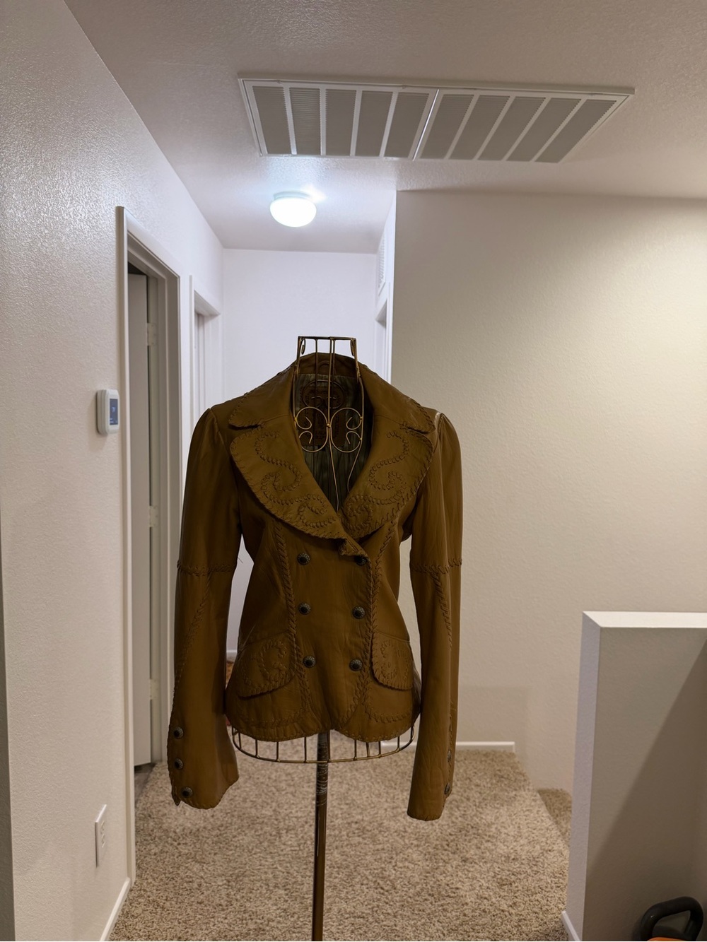 Womens Double-Breasted Brown Tailored Jacket
